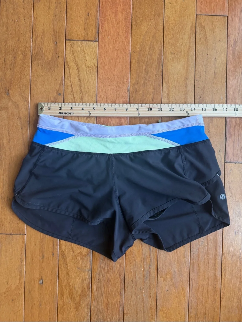 Lululemon Speed Up Shorts Size 6 Black Purple Athletic Wear